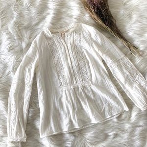 Rebecca Taylor long sleeve lace top